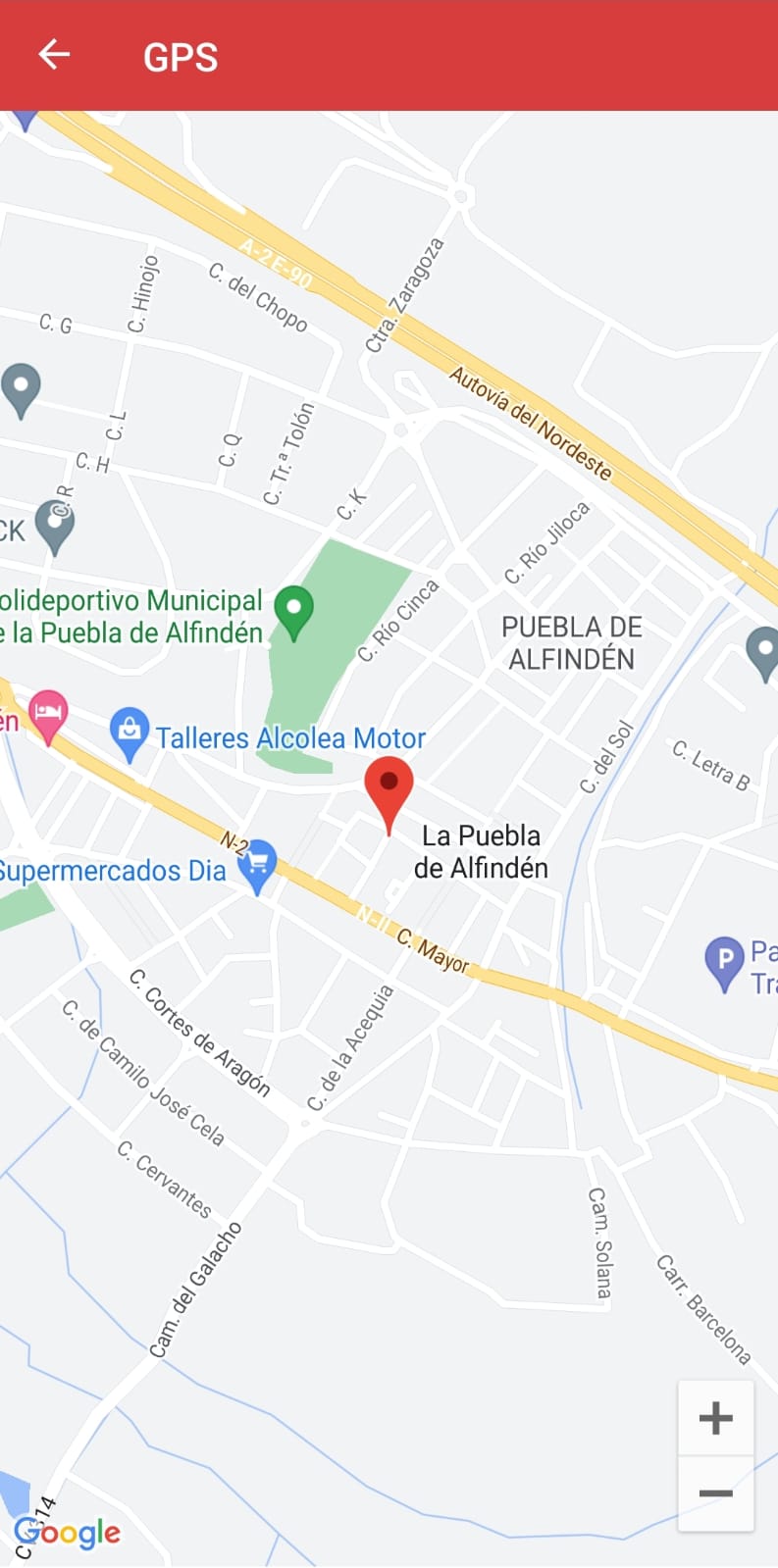 Mapa de seguimiento GPS